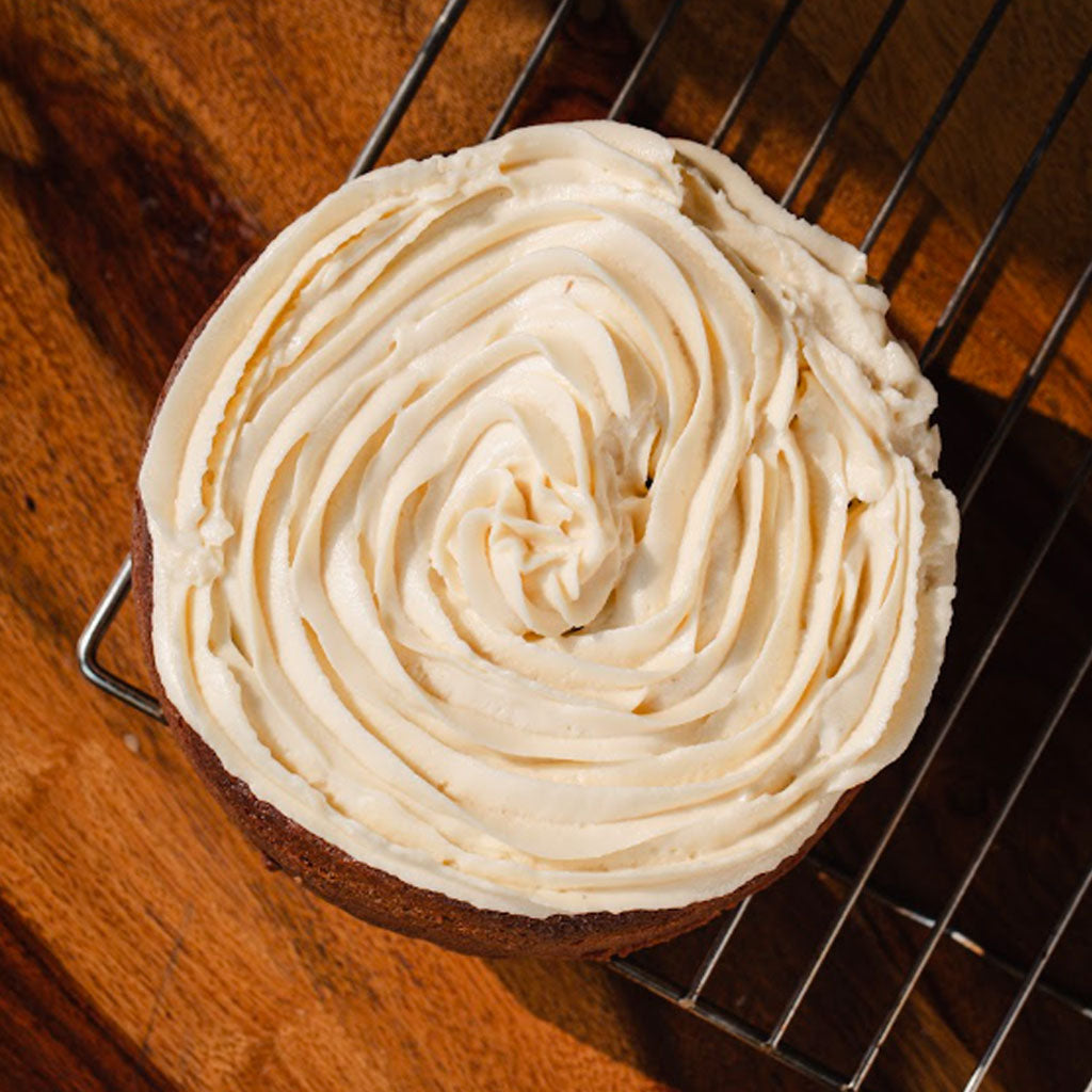 Almond cake with chocolate chunks