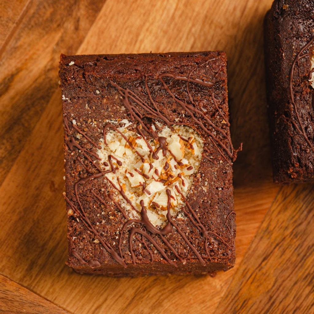 Almond heart fudge brownies
