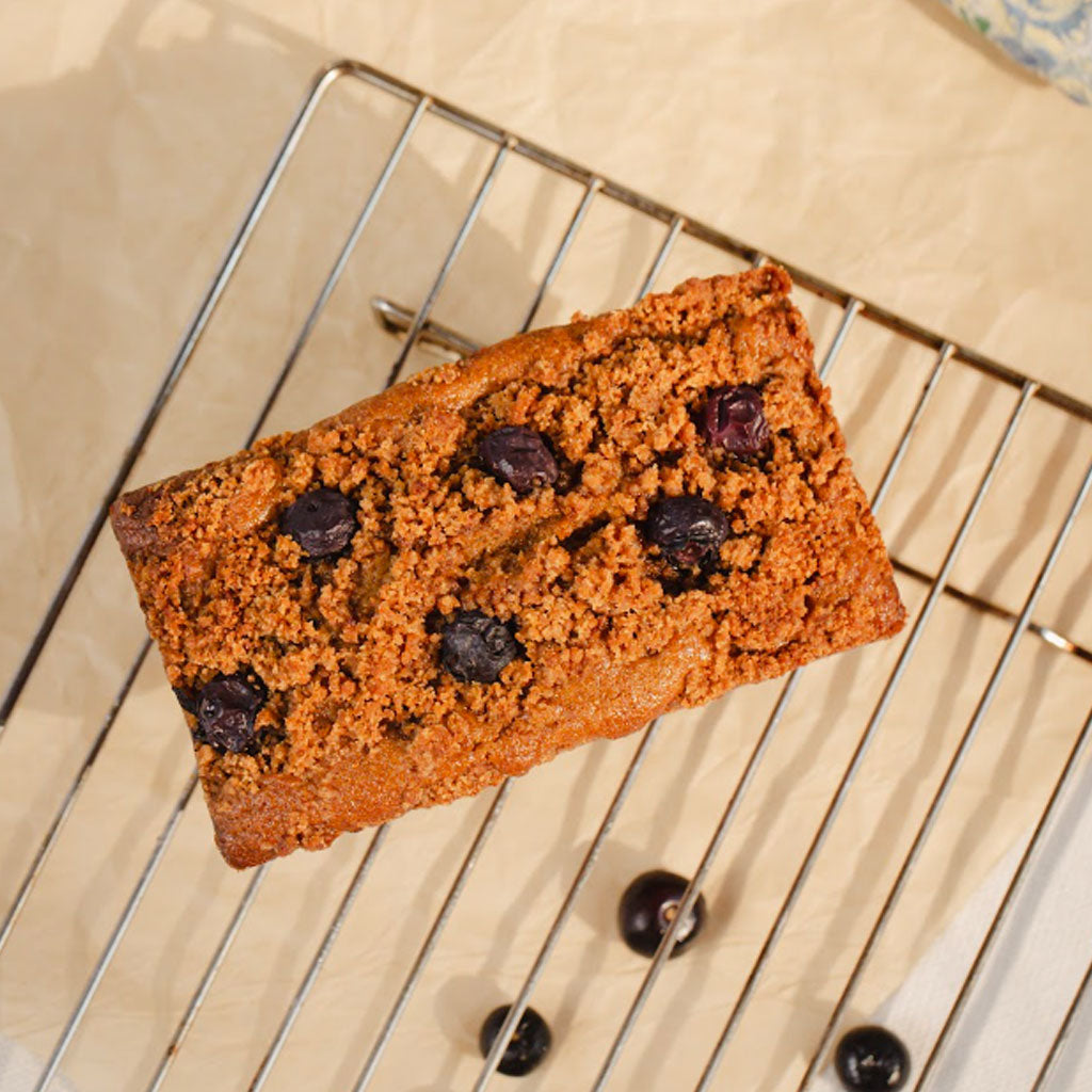 Blueberry crumble loaf & muffin