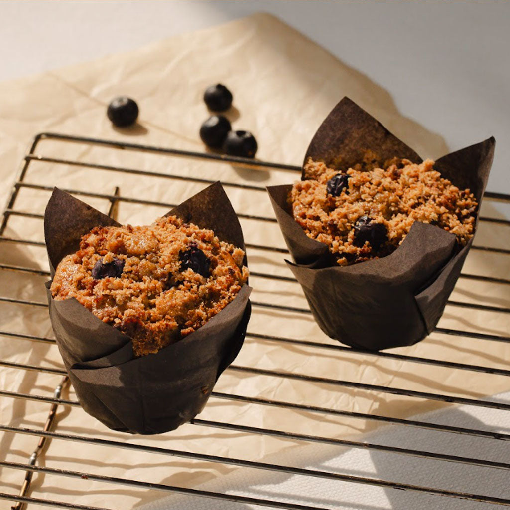 Blueberry crumble loaf & muffin