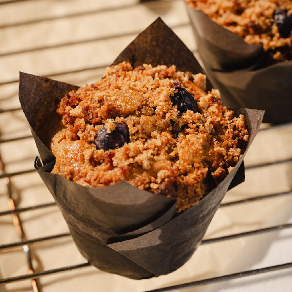 Blueberry crumble loaf & muffin