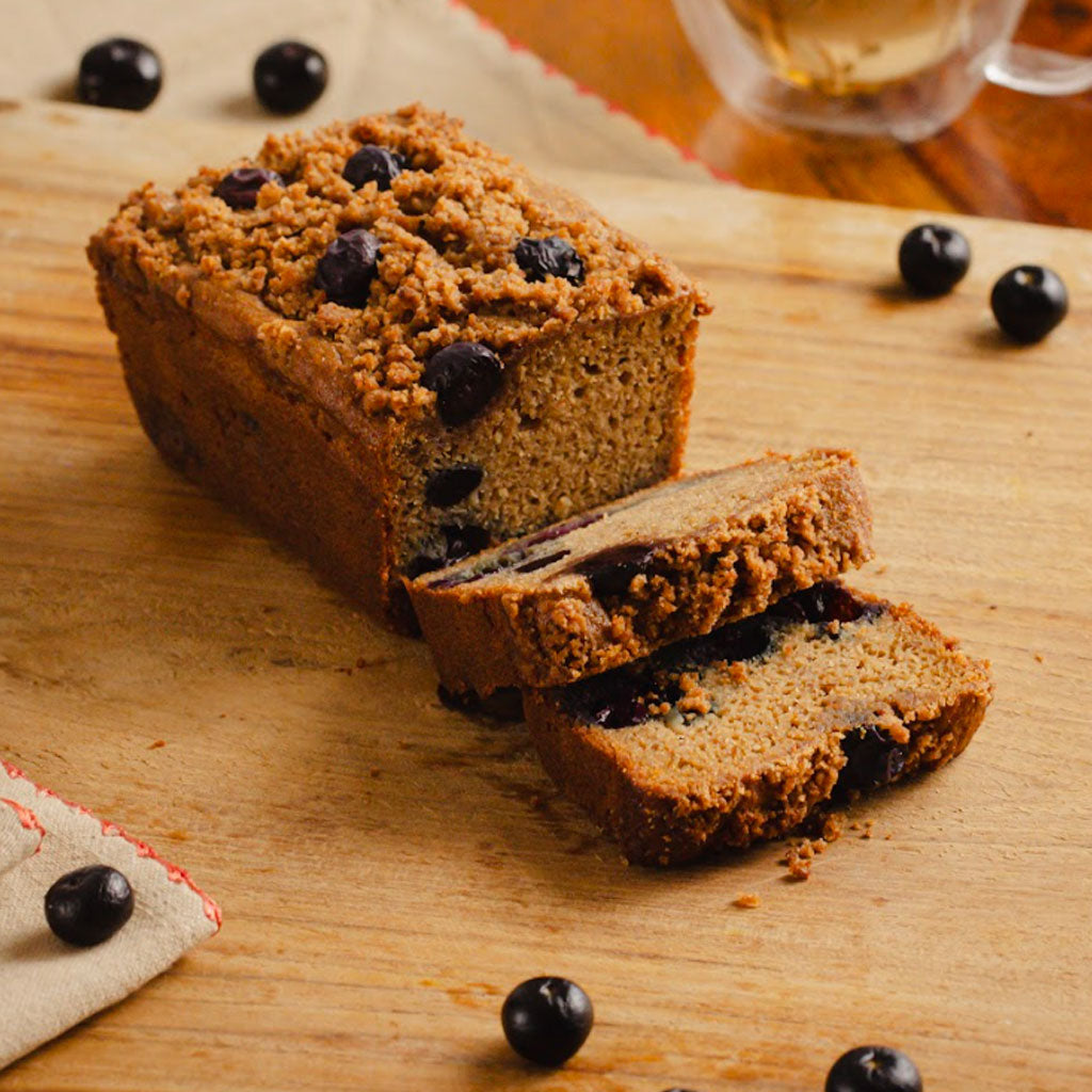 Blueberry crumble loaf & muffin