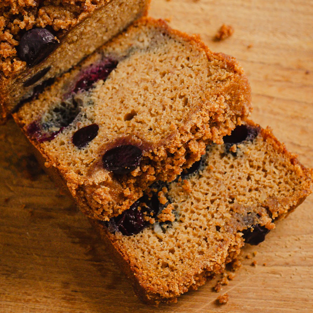 Blueberry crumble loaf & muffin