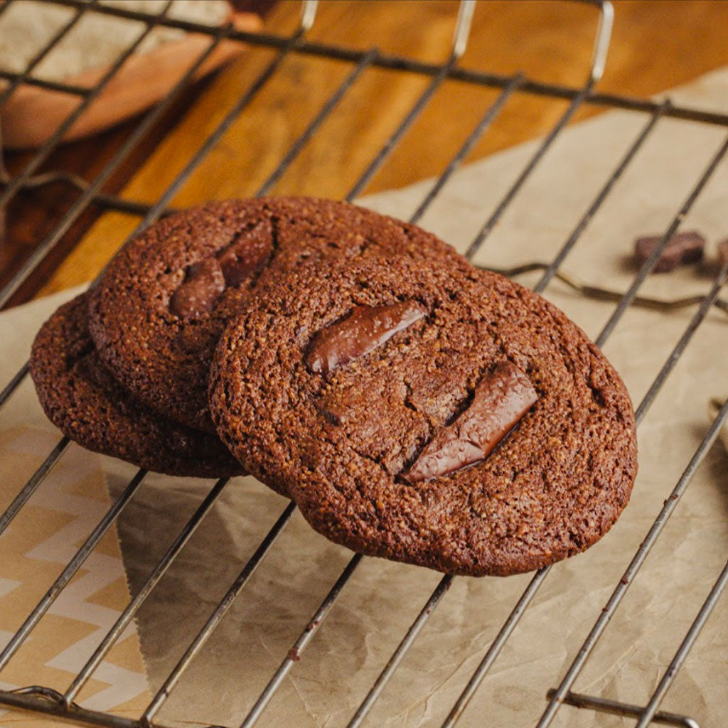 Double chocolate chunk cookies