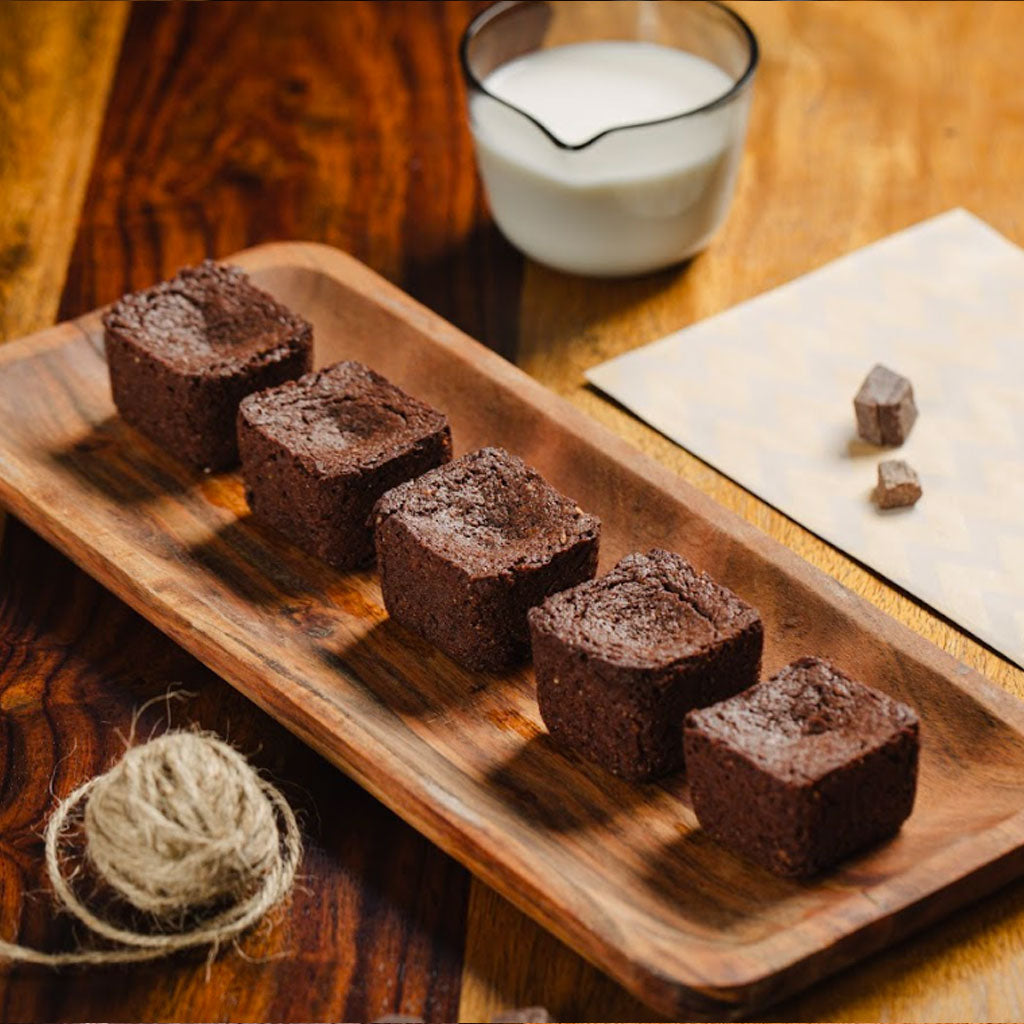 Mini cacao brownies