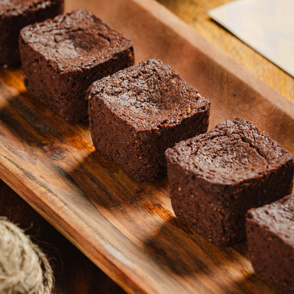 Mini cacao brownies