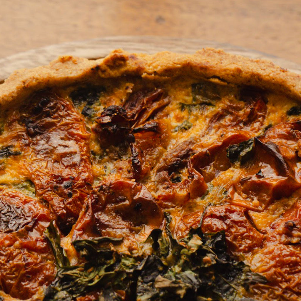 Sun dried tomatoes & cheese quiche