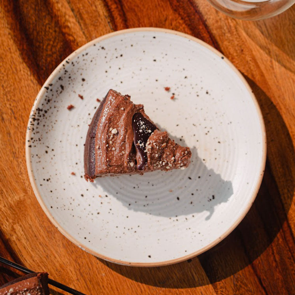 Vegan chocolate cake with frosting